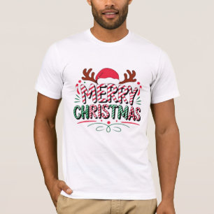 Camiseta Feliz Natal Estilo Festivo