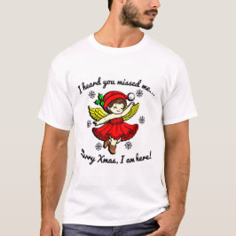 Camiseta Feliz Natal Estou Aqui