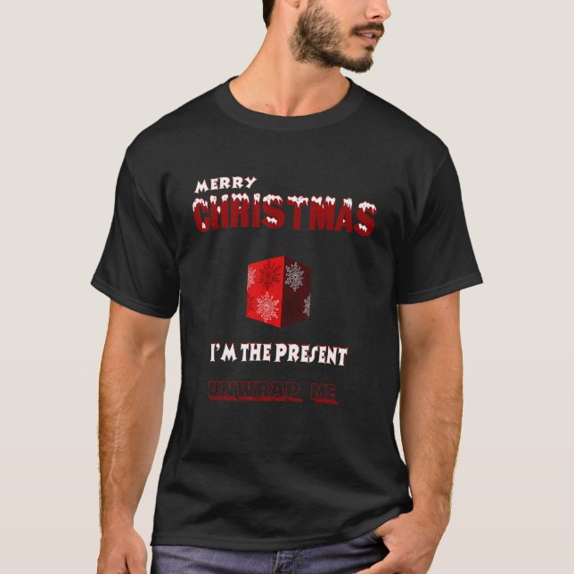 Camiseta Feliz Natal Eu sou o presente me solte (Frente)