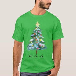 Camiseta Feliz Natal Fa La Tree Pijamas Feliz Férias La Tre