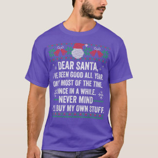 Camiseta Feliz Natal Feio Querido Pai Natal