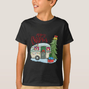 Camiseta Feliz Natal Feliz Acampante Diversão Vida de Acamp