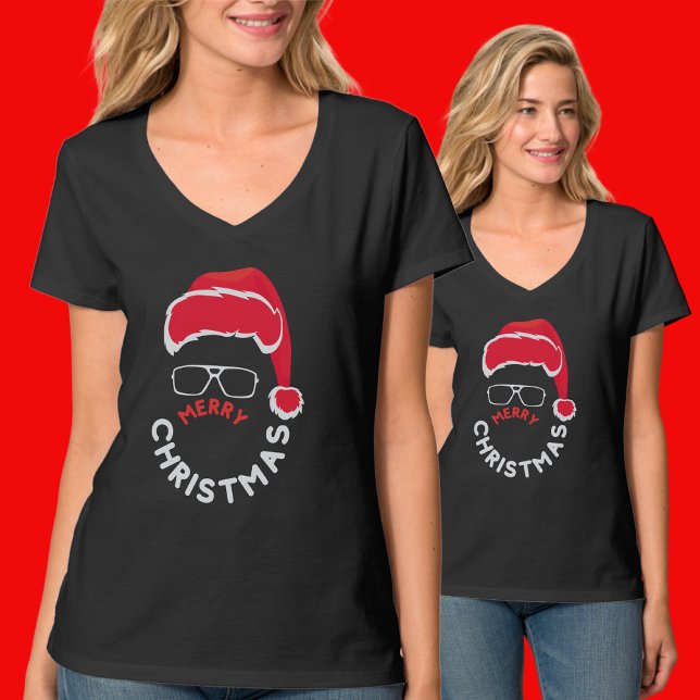 Camiseta Feliz Natal, Feliz e Brilho (Criador carregado)