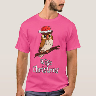 Camiseta Feliz Natal Feliz Santas Hat Owl 1