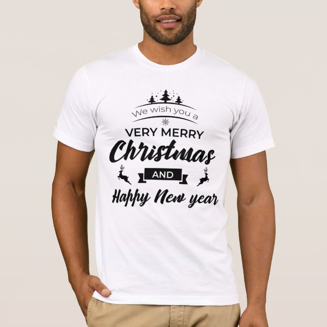 Camiseta Feliz Natal Feriado Oferece Feliz Natal (Frente)