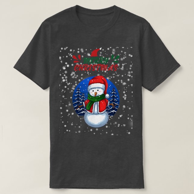 Camiseta Feliz Natal Feriados de Neve (Frente do Design)