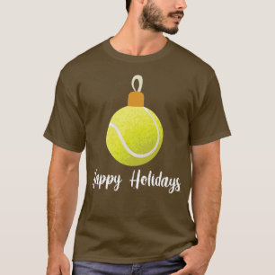 Camiseta Feliz Natal Férias Tênis Ball Xmas Tree Spo