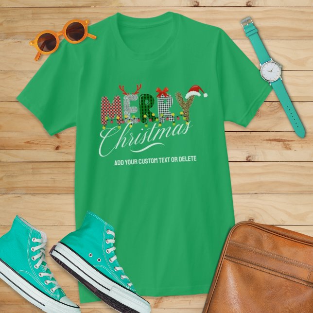 Camiseta Feliz Natal Festa de Correspondência Familiar de N (Criador carregado)