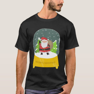 Camiseta Feliz Natal Festivo Vibes T-Shirt com Papais noeis