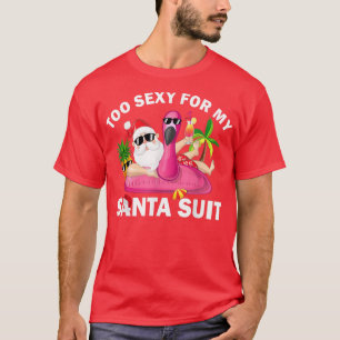 Camiseta Feliz Natal Flamingo em julho Muito Sey para o Meu