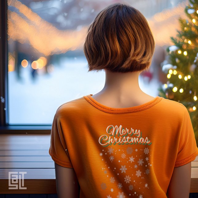 Camiseta Feliz Natal Flocos de Neve Clássico (Criador carregado)