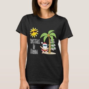 Camiseta Feliz Natal Florida Style Papais noeis Summer Beac