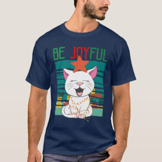 Camiseta Feliz Natal Gato Natal Feio Fome de Natal