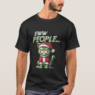 Camiseta Feliz Natal Gato Ow Pessoas Moguosas Amantes de Ga