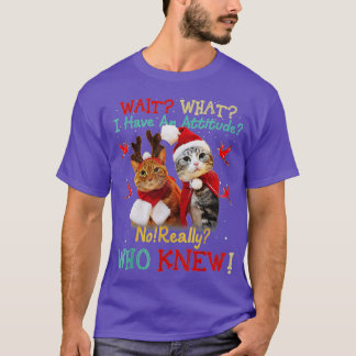 Camiseta Feliz Natal Gatos Feliz Xmas Gift Homens Mulheres 