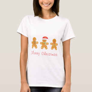 Camiseta Feliz Natal Gingerbread Men