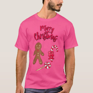 Camiseta Feliz Natal Gingercake man Bakery Candy Candy