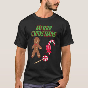 Camiseta Feliz Natal Gingercake man Bakery Candy Candy