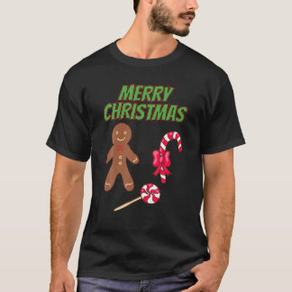 Camiseta Feliz Natal Gingercake man Bakery Candy Candy