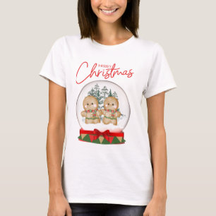 Camiseta Feliz Natal Globe Gengerpão Cookies