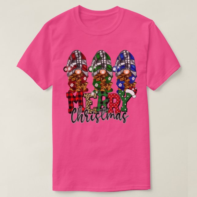 Camiseta Feliz Natal Gnomo Família Funny Xmas Kids Adul (Frente do Design)