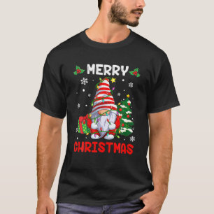 Camiseta Feliz Natal Gnomo Leve Xmas Pajamas Correspondendo