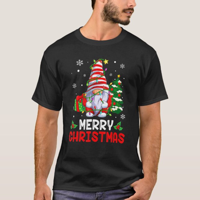 Camiseta Feliz Natal Gnomo Matching Family Natal P (Frente)