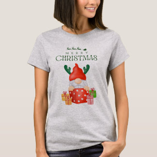 Camiseta Feliz Natal Gnomo Tee