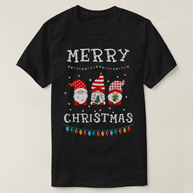 Camiseta Feliz Natal Gnomos (Frente do Design)