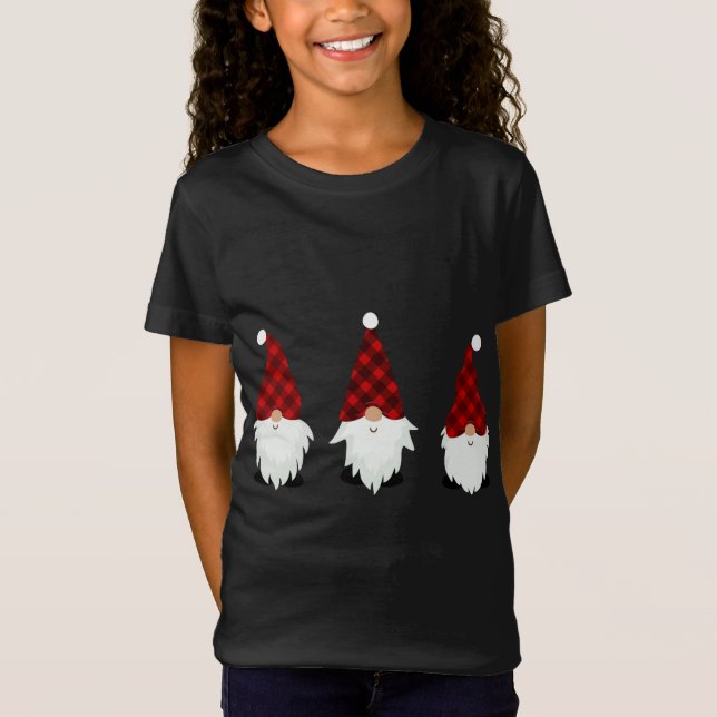 Camiseta Feliz Natal Gnomos Família de Natal (Frente)