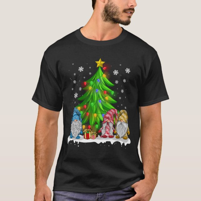 Camiseta Feliz Natal Gnomos Família Xmas (Frente)