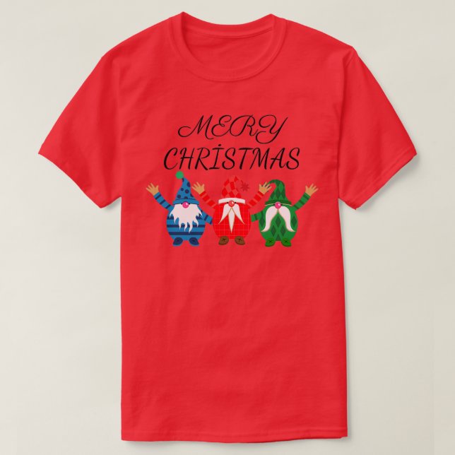 Camiseta Feliz Natal Gnomos Merece Natal (Frente do Design)