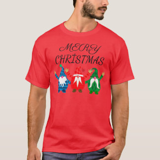 Camiseta Feliz Natal Gnomos Merece Natal