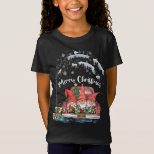 Camiseta Feliz Natal Gnomos Red Truck Snow Xmas Tree Pa