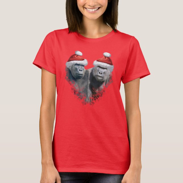 Camiseta Feliz Natal Gorila (Frente)