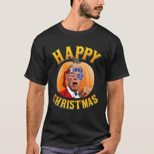 Camiseta Feliz Natal Halloween Pumpkin Confusa J Engraçado