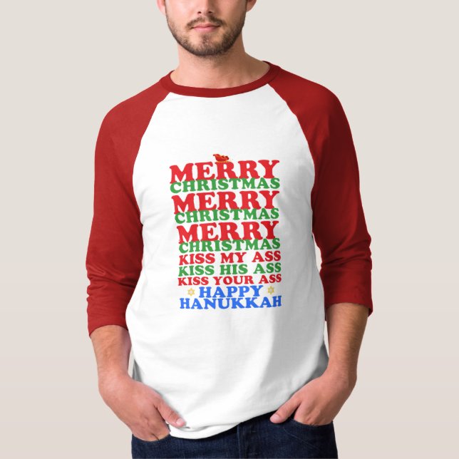 Camiseta Feliz Natal Hanukkah (Frente)