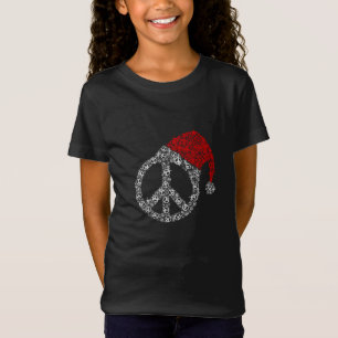 Camiseta Feliz Natal Hippies Símbolo Santa Claus Hat