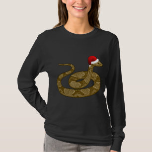Camiseta Feliz Natal Hissmas Cobra de Copperhead Santa Hat