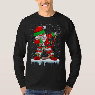 Camiseta Feliz Natal Hockey Dabbing Santa Claus Hoc