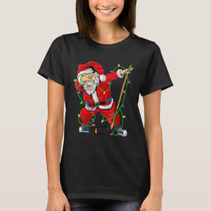 Camiseta Feliz Natal Hockey Dabbing Santa Claus Hoc
