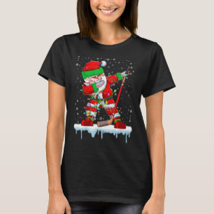 Camiseta Feliz Natal Hockey Dabbing Santa Claus Hoc