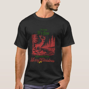 Camiseta Feliz Natal Humor Rena de Natal Festa Corrida Tudo