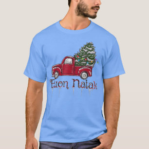 Camiseta Feliz Natal italiano Buon Natale Retro Holiday