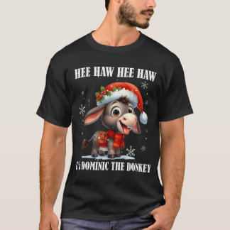 Camiseta Feliz Natal italiano Donkey Dominic