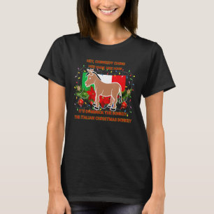 Camiseta Feliz Natal italiano Donkey Dominick