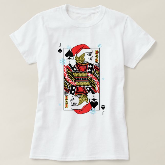 Camiseta Feliz Natal Jack das pás (Frente do Design)
