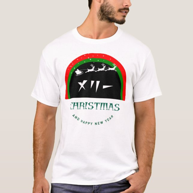 Camiseta Feliz Natal ( Japonês e Inglês ) - t-shirt masculi (Frente)