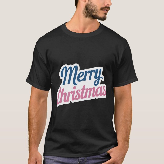 Camiseta Feliz Natal Joyful Spirit T-Shirt para Homens (Frente)
