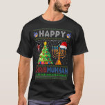 Camiseta Feliz Natal Judeu Chrismukkah Hanukka<br><div class="desc">Feliz Natal Judaico Chrismukkah Hanukkah Chanukah</div>